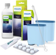Pflegeset für Philips Kaffeevollautomat – 250 ml Entkalker + Wasserfilter + Fett