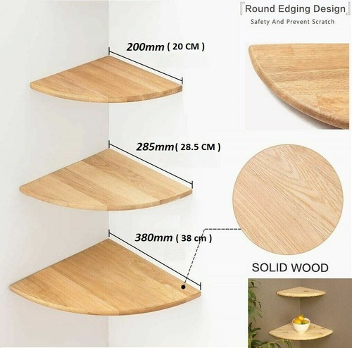 Holz eckregal schwebend - holz,