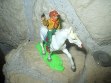 DDR-Spielzeug, originales Hohlplastpferd mit Cowboy, bitte lesen !!!