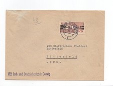 DDR Dienst ZKD Brief Mi 29 NK Dresden Coswig 09.1.60 VEB Lack Druckfarbenfabrik