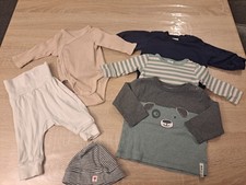 H&M Paket Body,3 Pullis,Pumphose,Mütze 56+62 1 x Staccato