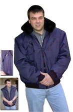 Pilotjacke Blouson Arbeitsjacke Winterjacke Weste Bomberjacke blau Gr. S (52500)