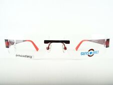 Schwarz-rote Brille randlos