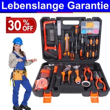 102 tlg Werkzeugkoffer mit Werkzeug Set Werkzeugkasten Werkzeugkiste Hammer AAA