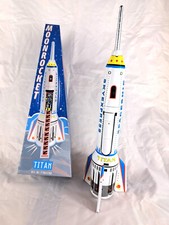 Blechspielzeug - Rakete weiß