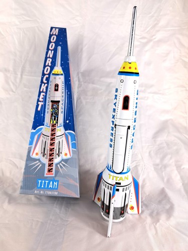 Blechspielzeug rakete weiß - blechspielzeug,
