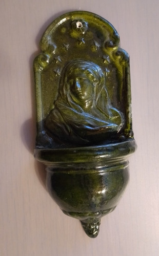 Weihwasserkessel antik grün