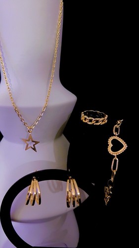 Goldschmuck set stern - -,