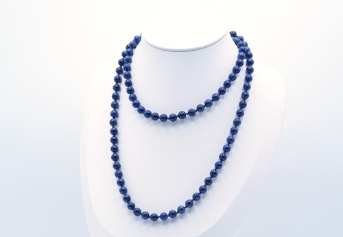Lange lapislazuli halskette - lange,