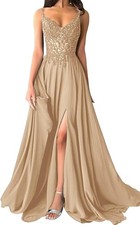 Damen Chiffon Ballkleider Lang