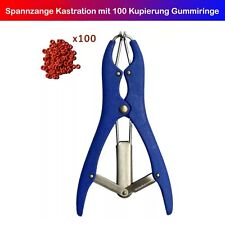 Tierkastrationszange Klemme Elastrator Spannzange 100 Kupierung Gummiringe
