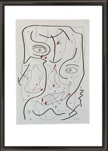 Original acryl zeichnung auf - zeichnung,