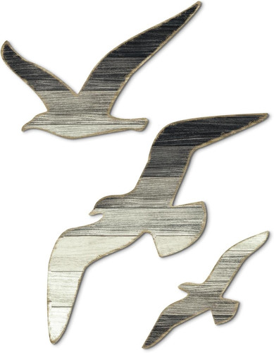Decor 3er set holz - decor, möwe