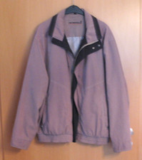 CROSSFIELD Herrenjacke Gr. 29 beige / dunkelbraun abgesetzt mit Reißverschluss