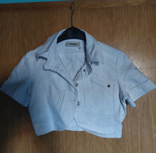 Jeansjacke bolero weiß mango - jeansjacke.,