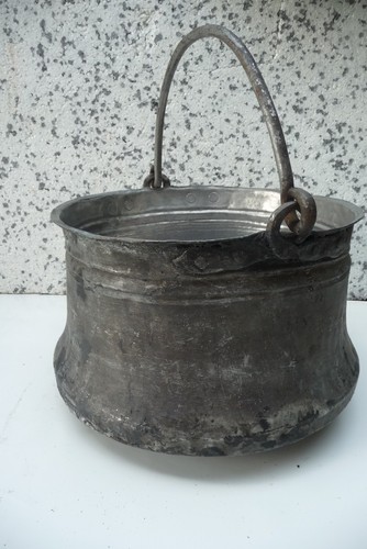 Großer alter kupferkessel - alter,