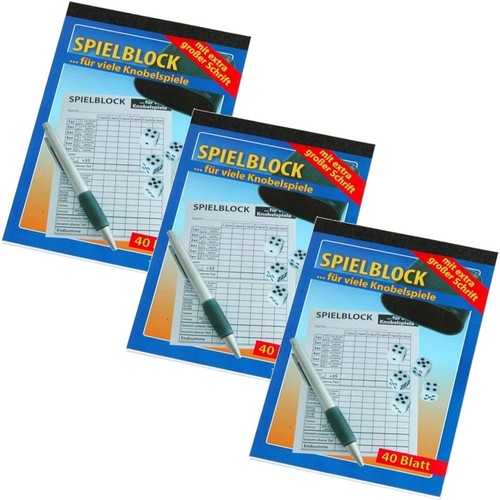 Senioren spielblock - 3x,