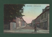 Ak Neubreisach im Elsass 1912 Blick in die Straßburgerstraße mit Wohnhäusern