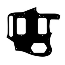 USA CUSTOM PICKGUARD f. FENDER® CLASSIC PLAYER JAGUAR SPECIAL HH® 3Ply BLACK BWB