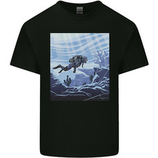A Deep Sea Scuba Diver Tauchen Herren T-Shirt aus leichter Baumwolle