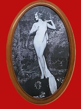 Holzrahmen antik oval 15x25