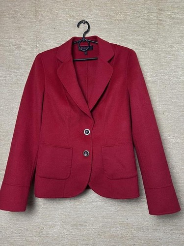 Women escada blazer red angora - women,