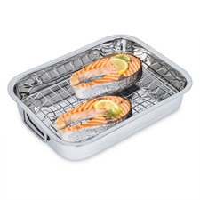 Edelstahl bräter mit grill - edelstahl,