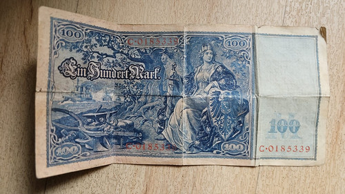 100 deutsche reichsmark 1908 - 100, /