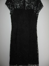 Niente Spitzenkleid Party Hochzeit Kleid Spitze Pailletten schwarz Gr. 40