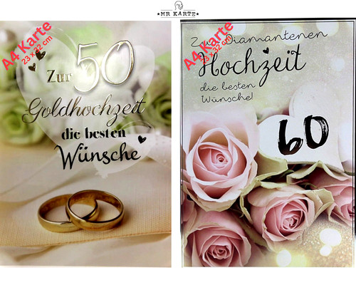 Karte goldene hochzeit - karte,