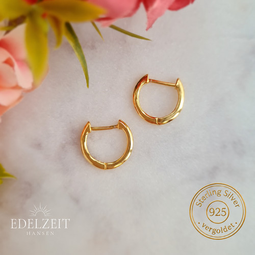 Neu 18k gold creolen - gold,