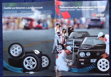 VW Votex Zubehör Prospekt 1990,  Votex Alu Felgen,   Golf, Polo, Corrado
