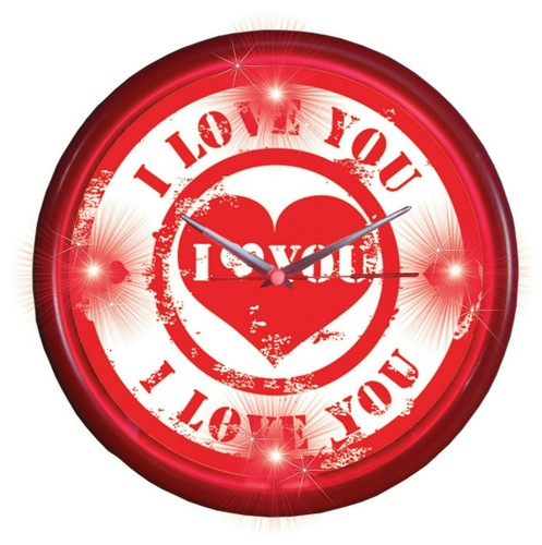 Love you led wanduhr - i,
