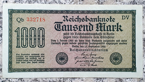 Deutsches reich reichsbanknote - reich,