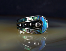 Ring Silber 925 Perlmutt Paua Muschel 17,8 mm Mexiko - modern & extravagant 