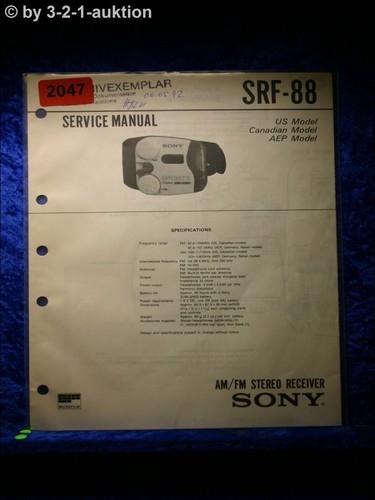 Sony service manual - service, srf