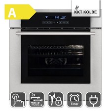 Einbaubackofen 60 cm 70L Grill Heißluft Teleskopauszüge Automatik-Timer