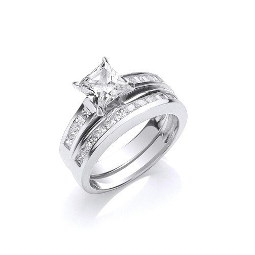 Sterling silber braut set - silber,