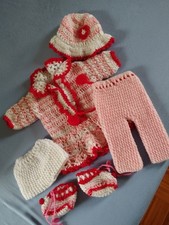 Puppenkleidung 43cm Selbstgestrickt für Baby Born/Baby Annabell