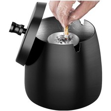 Aschenbecher Edelstahl rund