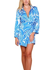 Damen Hemdblusenkleid Mit