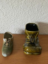 2x Blumen Topf Schuh Stiefel Deko Keramik