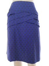 💚 SKUNKFUNK A-Linienrock für Damen Logo Blau 42 Baumwolle 💚