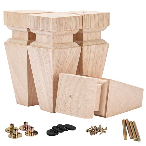Massivholz möbelfüße 15cm - massivholz,