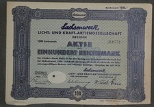 Sachsenwerk Licht- und Kraft-Aktiengesellschaft 1935  100 RM