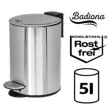 BADIONA Kosmetikeimer Abfalleimer 5L Edelstahl Absenkautomatik Silber beschädigt