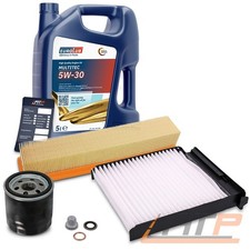 INSPEKTIONSPAKET FILTERSATZ SET A+5L EUROLUB 5W-30 FÜR RENAULT CLIO 3 1.2 05-