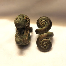 Antik Indisch Ethnisch Tribal Fluss Bett Bronze Lady Finger Ringe Alt Sammler