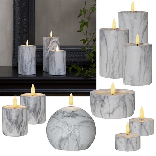 Led kerze marble - marble, flamme"