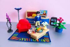 Playmobil Wohnzimmer Figur Möbel Pflanzen Fernseher Lampe ähnl. 3966 Puppenhaus